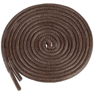 2 Pair Waxed Shoe Laces Round Solid Woven Shoelaces 70cm/27.55" Coffee
